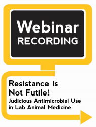 Resistance is Not Futile! Judicious Antimicrobial Use in Laboratory Animal Medicine (Webinar Recording)